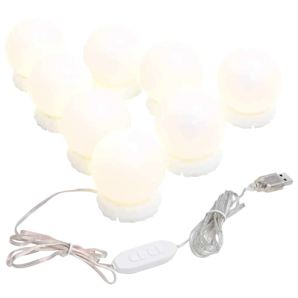 Miroir lumineux avec 8 ampoules LED