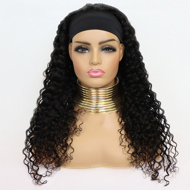 Brazilian Water Wave Headband Perruques de cheveux humains