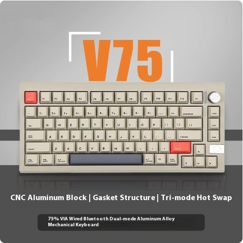 Chidu V75 aluminium Tuo clavier mécanique Bluetooth sans fil