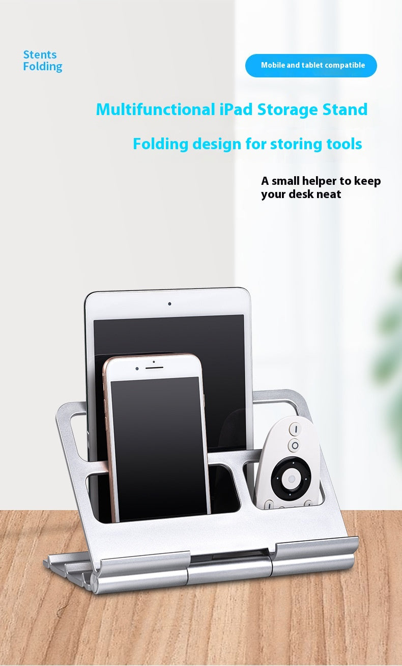 Bracket de stockage multi-fonctionnel de bureau pliable portable tablette télécommande
