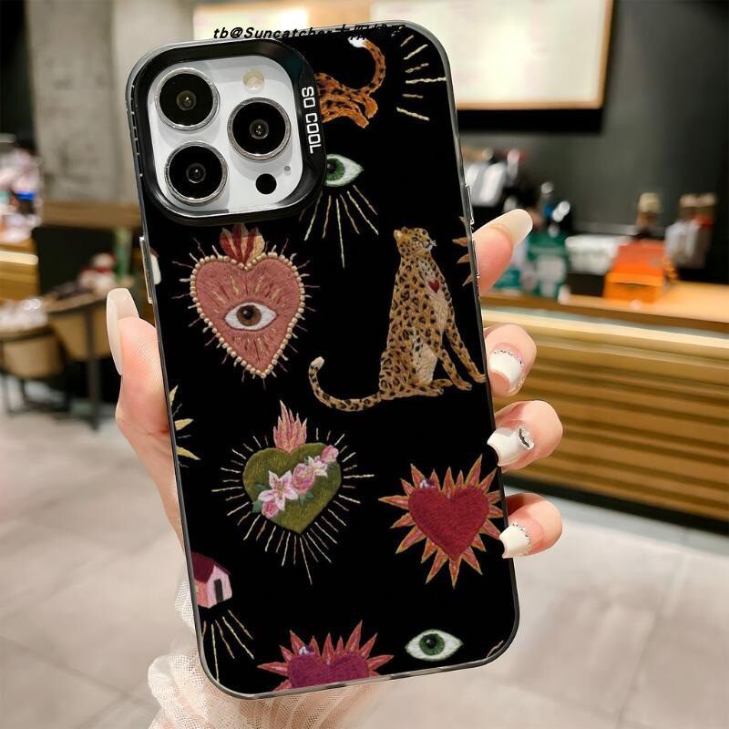 Cas de téléphone compatible Leopard Artistic Loving