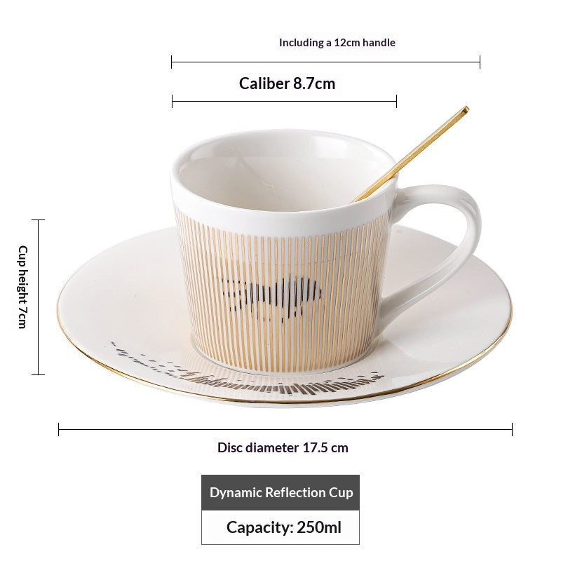 Creative Moer Stripe Six modèles Réflexion physique dynamique Coupe de café en céramique