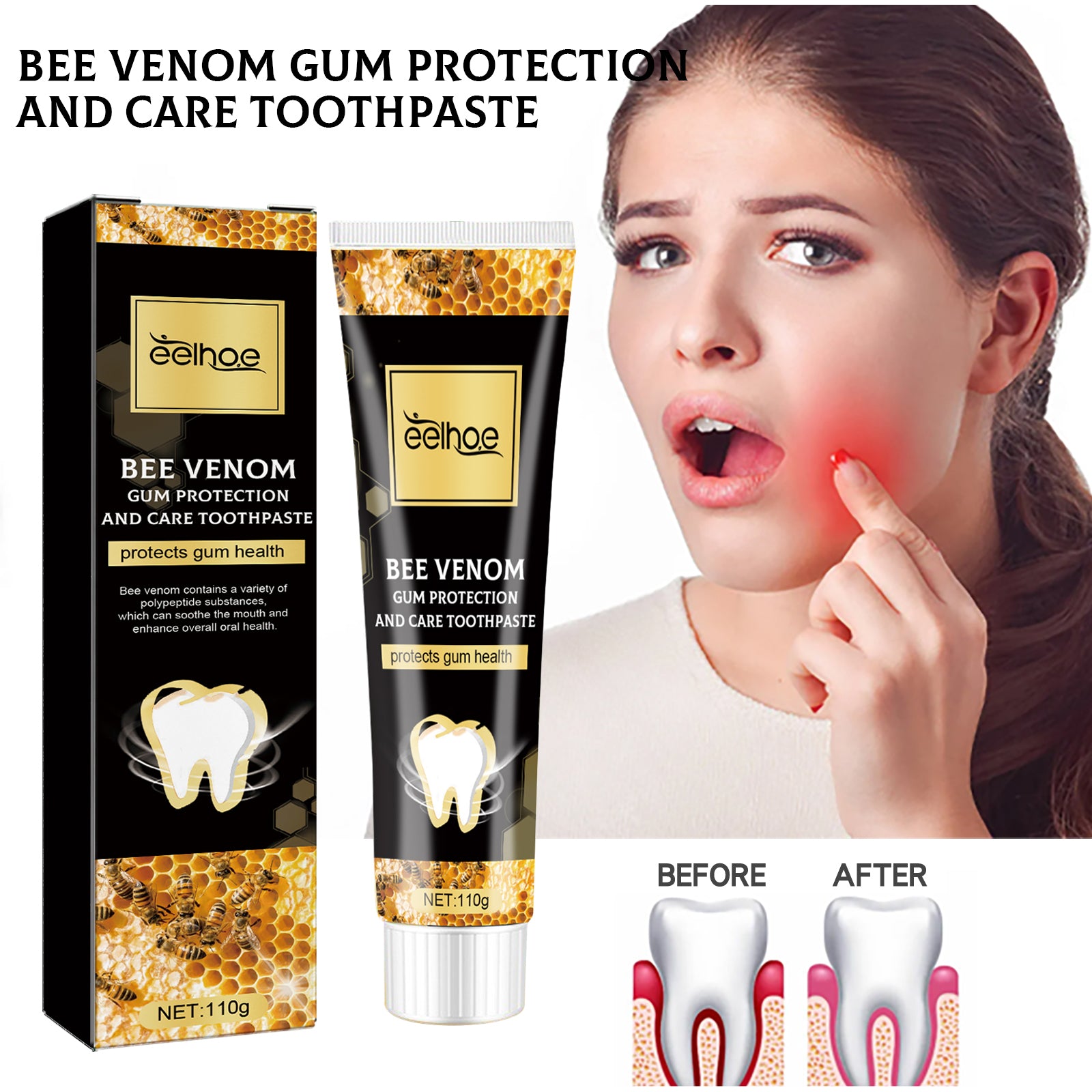 Bee V Enom Gum Protection Dentifrice 110g 1box