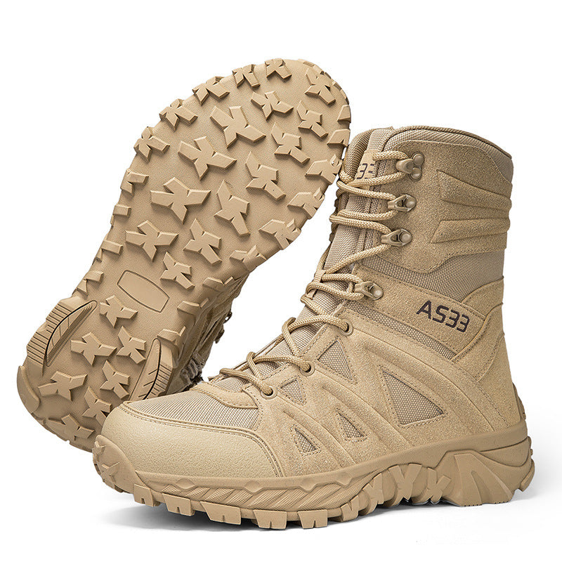 Bottes de randonnée en cuir respirant Chaussures d'escalade haut de gamme et bottes de travail robustes