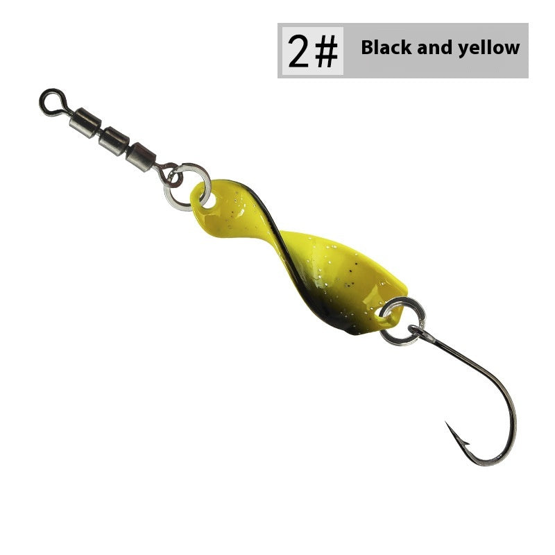 Lure Haute Vitesse Swivel Spiral Tossing Rotation Lure de métal brillant