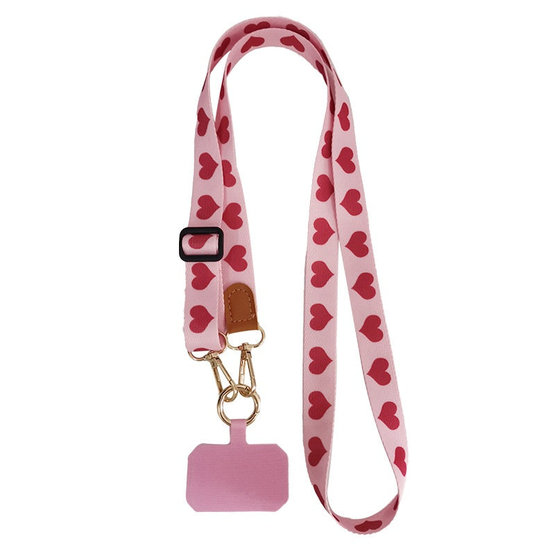 Téléphone portable Lanyard Crossbody Bag Solid Color Long Braces Détachable Multi-usage Strap
