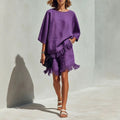 Le top occasionnel et le short à deux pièces pour femmes