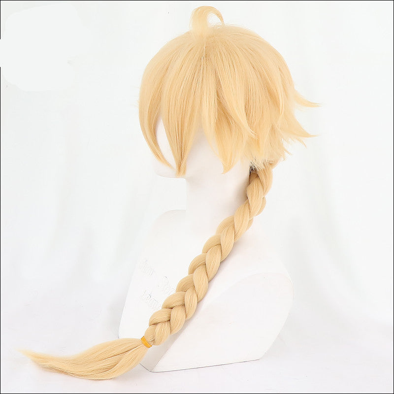 Cosplay perruque voyageur or brillant