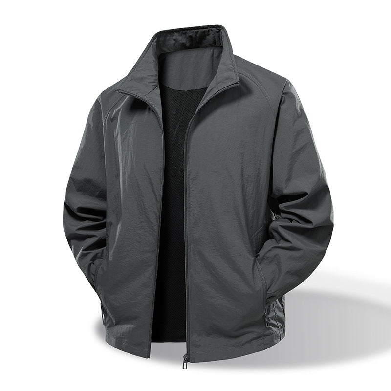 Veste de travail stretch en nylon pour homme - Manteau en cuir souple pour Hikin