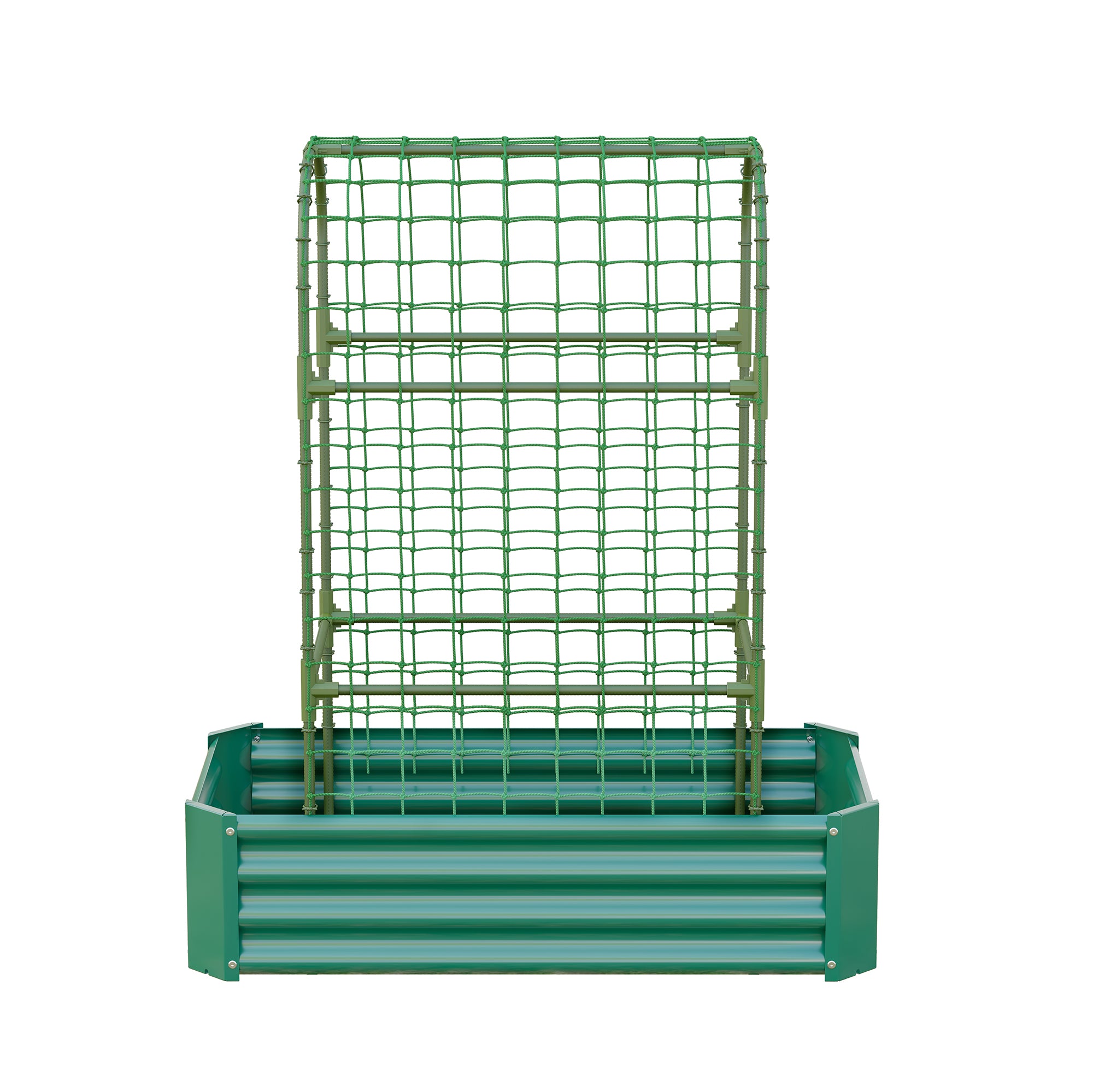 2-en-1 Lit de jardin surélevé avec Trellis - Boîte de 59" pour plantes d'escalade