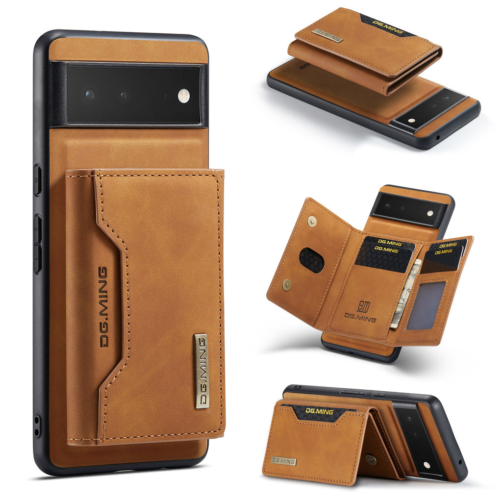 Porte carte magnétique en cuir Boîtier de protection pour téléphone portable