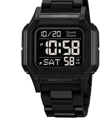 Montre électronique pour hommes en plein air lumineux Sporty et imperméable pour les étudiants
