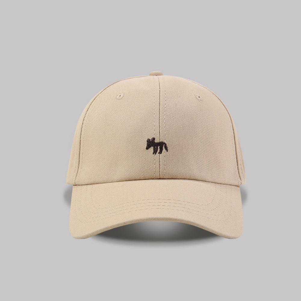 Femmes Solid-colore brodé Fox Simple Style Casual Soft Brim réglable Casquette de baseball