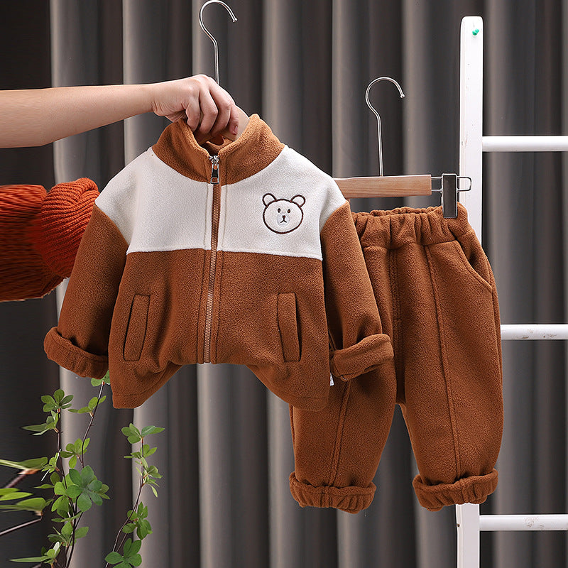 Garçons et filles Mode Personnalité Robe doublée de polaire