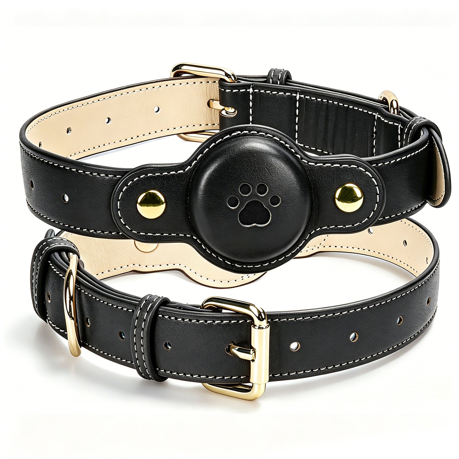 Collier GPS en cuir PU en cuir