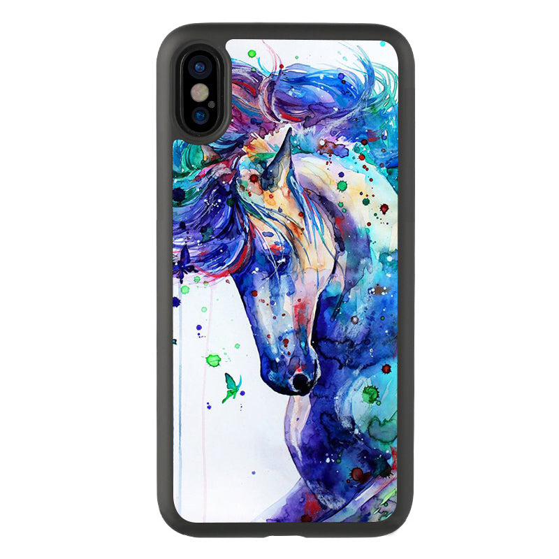 Style chinois créatif Aquarelle Cheval Case Téléphone
