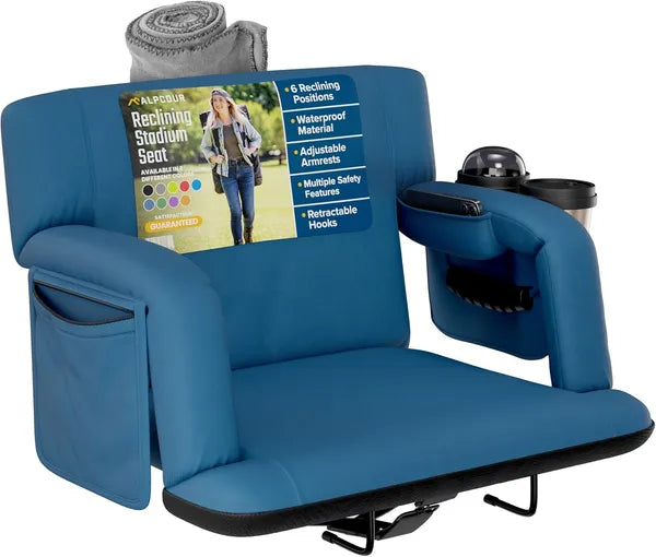 Alpcour Premium Siège de stade inclinable pour les bleachers avec support arrière