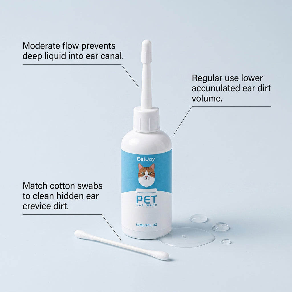 Animaux de compagnie Nettoyeur d'oreille Ingrédients doux Soins de l'oreille Dirt Odor Agent de nettoyage quotidien