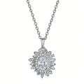 S925 Argent Sterling 5x7mm Oval Moissanite D Collier Aisy 45cm D Couleur VVS1 Or platine