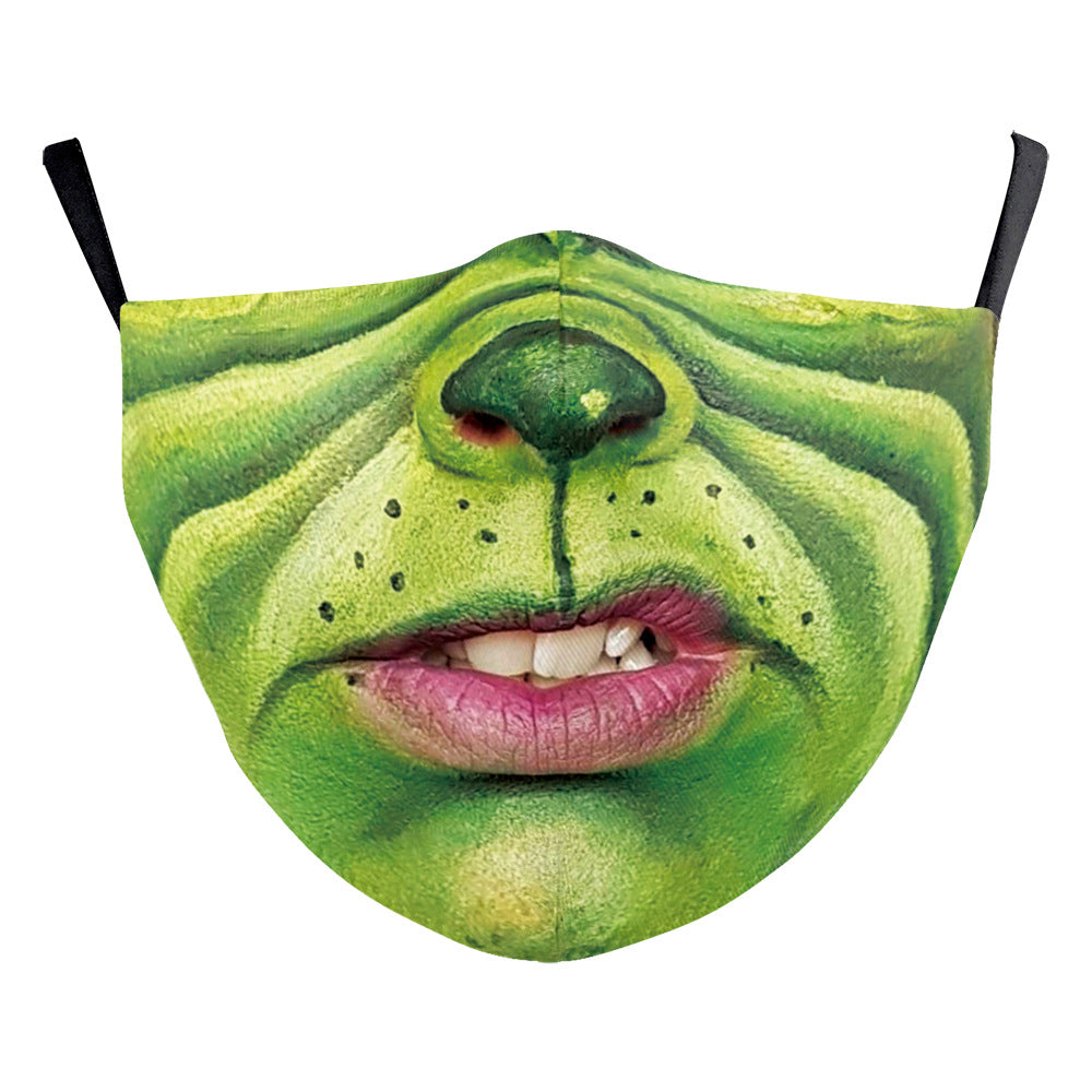 Impression numérique Clown d'Halloween Drôle Double masque de poussière extérieure
