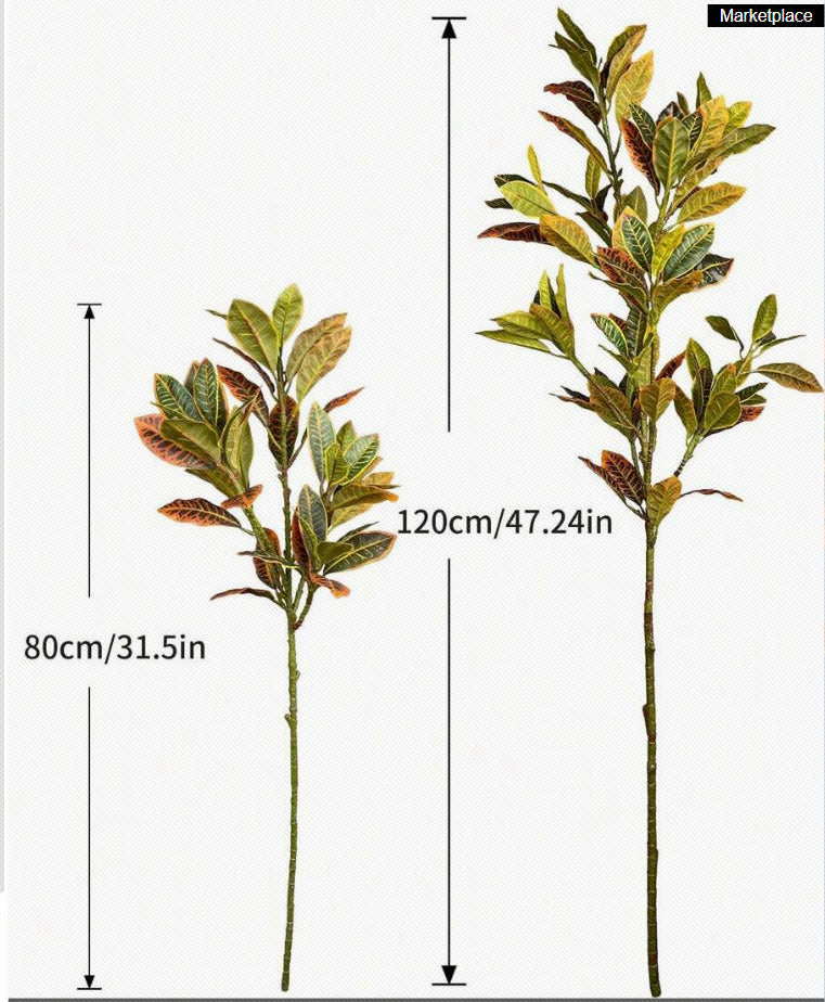 Simulated longue branche couleur bois-80cm-1 pièce