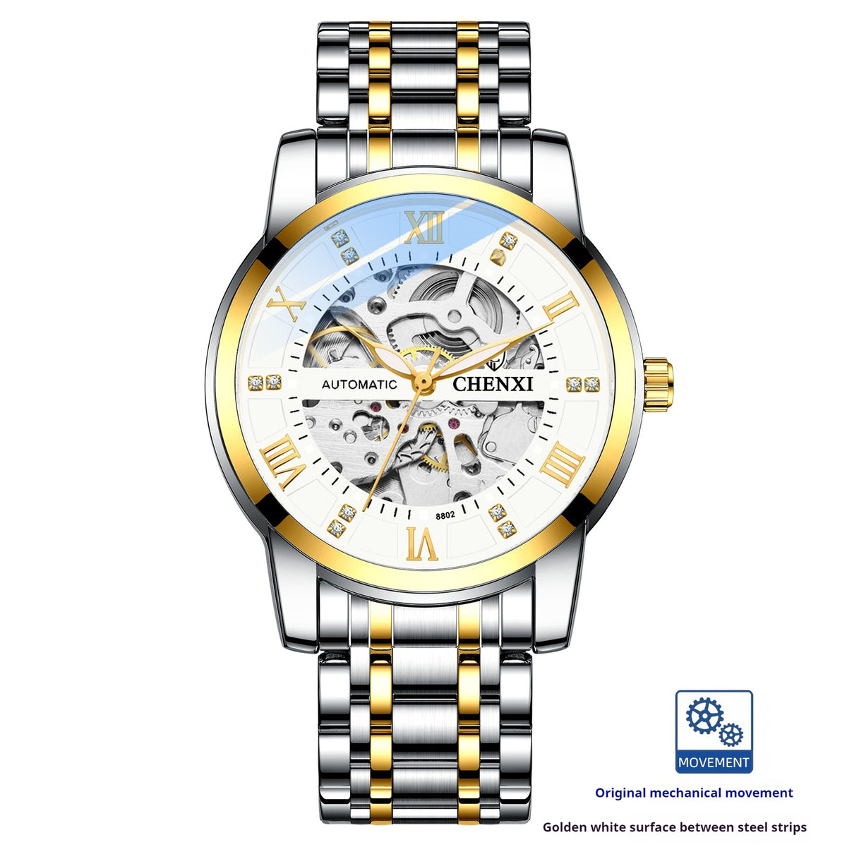 Montre mécanique Hollow automatique pour hommes