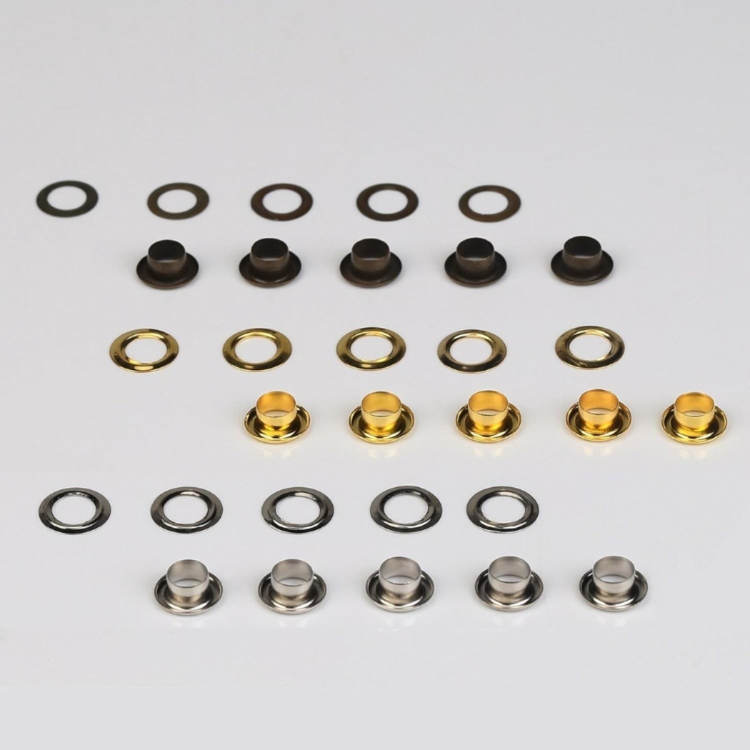 Ensemble de oeillets en métal avec outil d'installation – 100 oeillets de différentes tailles – Eyelet complet K