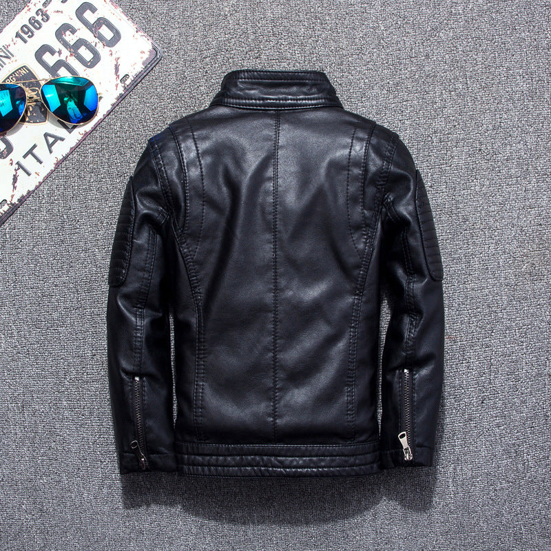 Veste en cuir casual de mode pour garçons