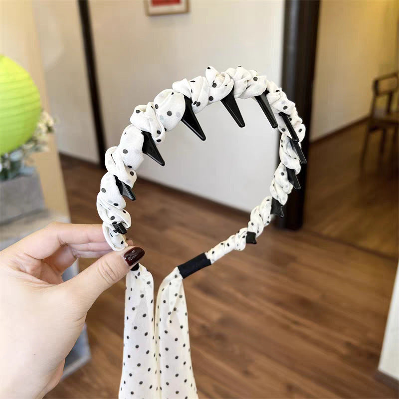 Bande de cheveux tressé Bow pour femmes