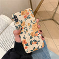 Fashionable et simple cas de téléphone à fleurs française
