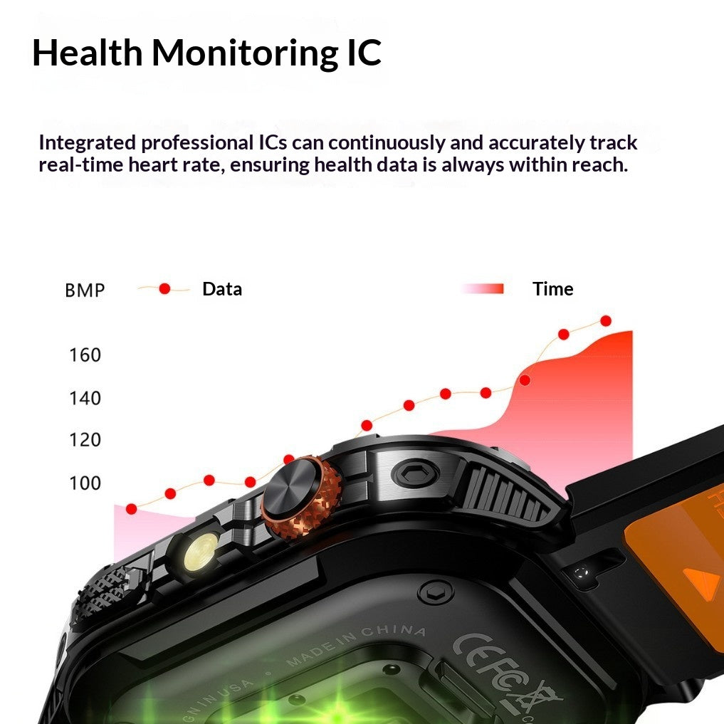 K70A Smartwatch avec surveillance de la fréquence cardiaque et appel Bluetooth