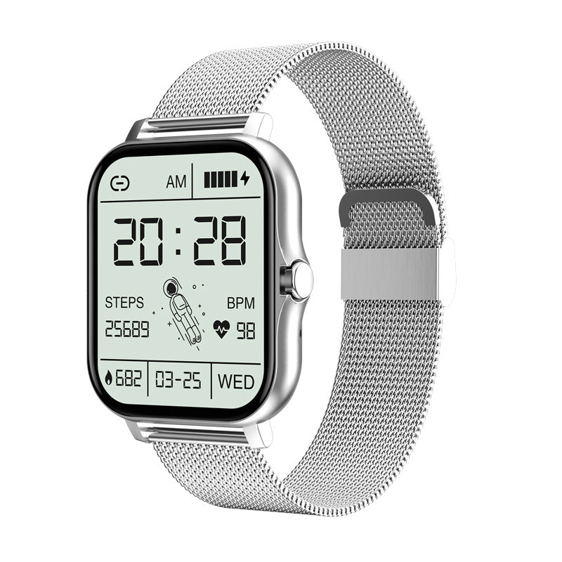 Y13 Smart Watch Pedomètre Surveillance de la fréquence cardiaque Appel compatible Bluetooth