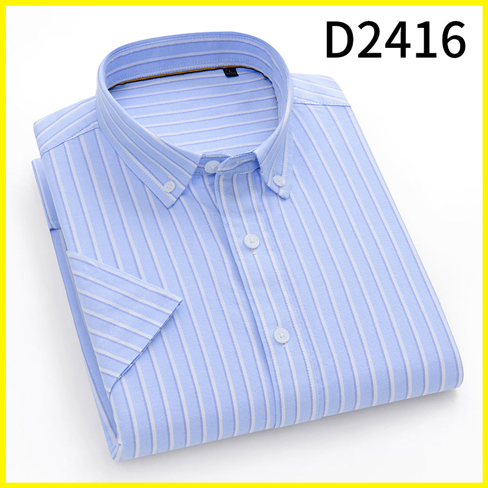 Chemise en coton à manches longues rayée pour hommes