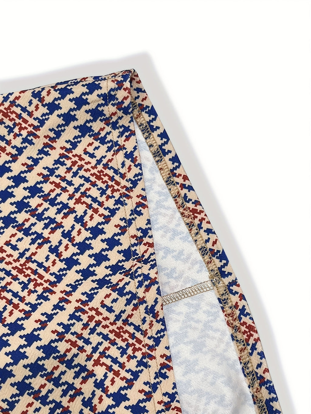 Twist Knot imprimé jupe crayon imprimé Twist-Détails gaine en mélange de lin