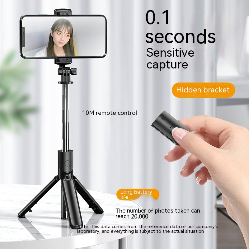 Selfie Stick sans fil Bluetooth Caméra Artifact Fill Light Anti-shake Rack Floor Tripod Po
