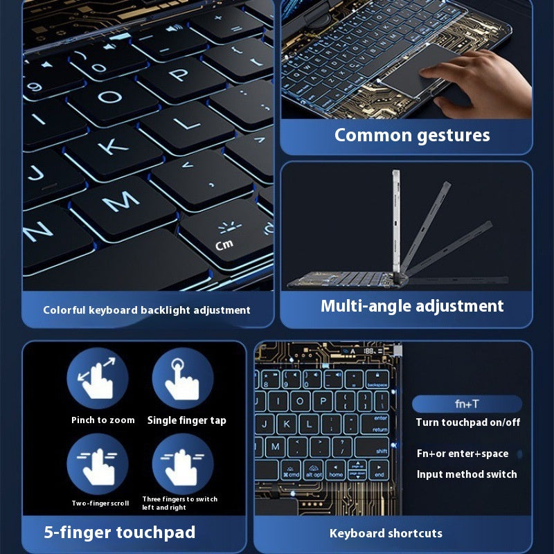 Clavier rotatif transparent pour tablette de protection Air5 PC
