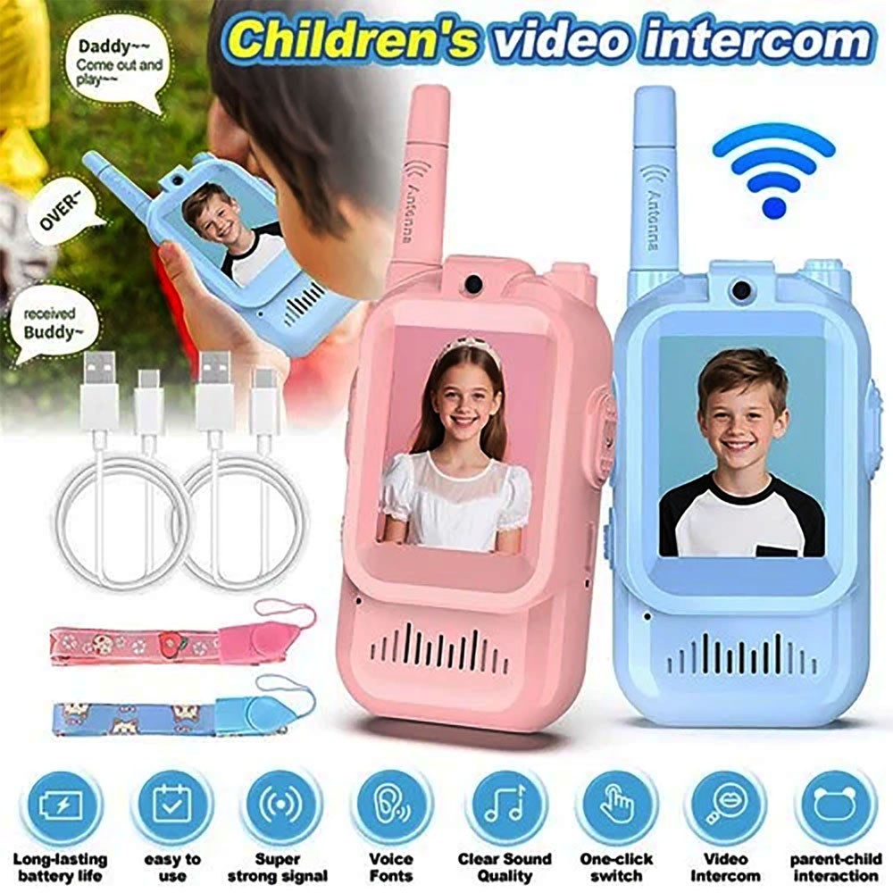 2 X Vidéo Walkie Talkies pour enfants Vidéo rechargeable Intercom Walkies TalkiesUK