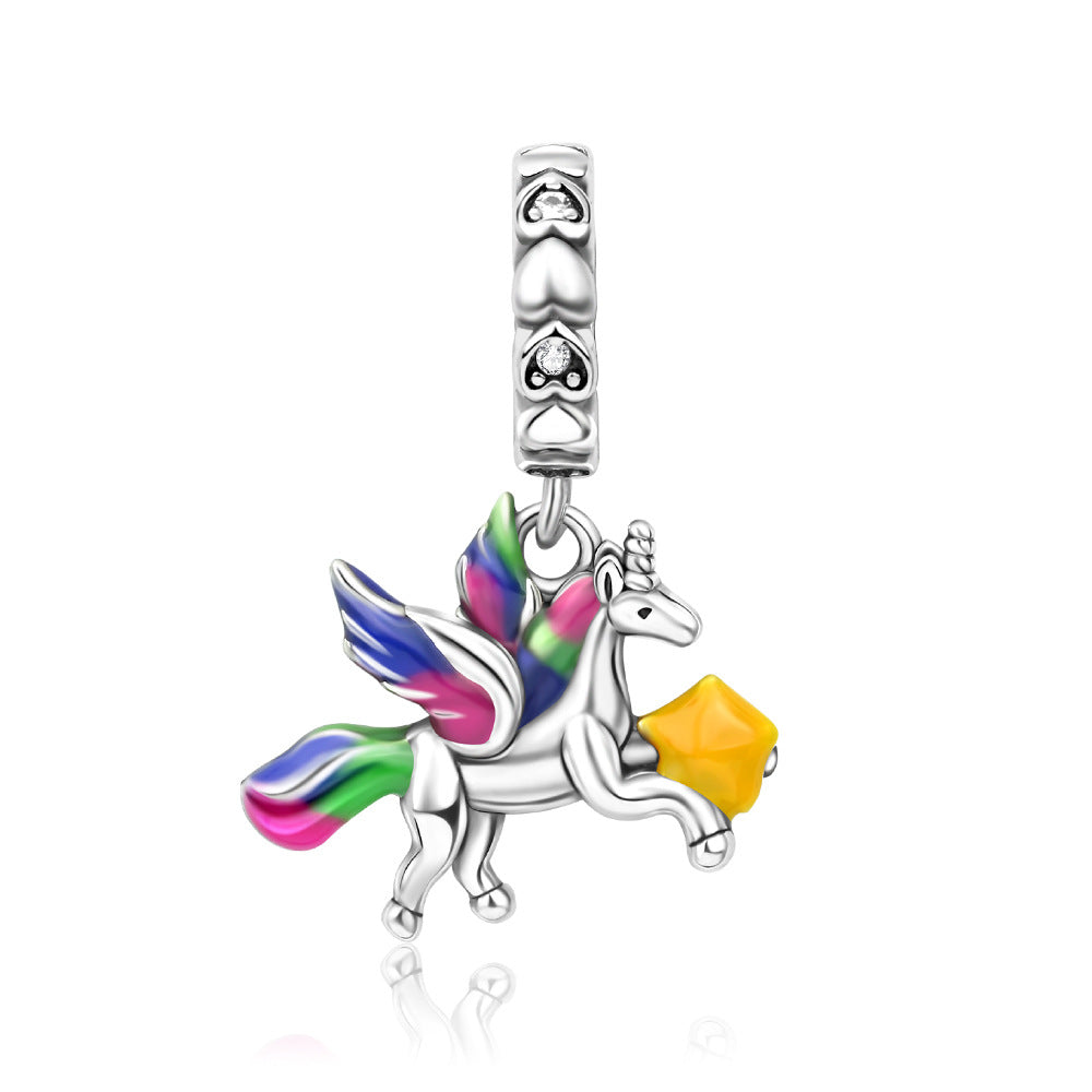 Accessoire mignon animal coloré huile-dépôt pendentif bracelet