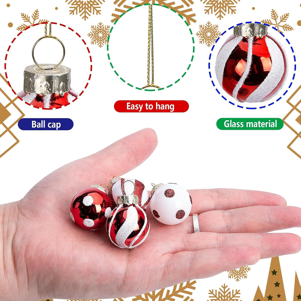 Ornements de boules de Noël 24 unités