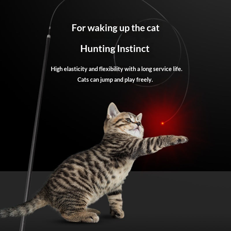 LED Interactive USB-Rechargeable Tige de Jouet de Chat Téléscopique pour garder votre chat entré