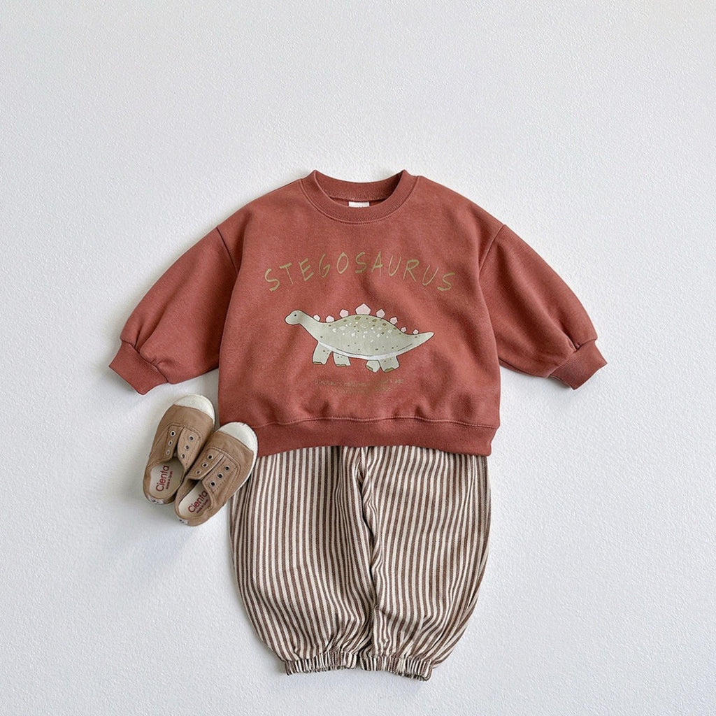 Sweatshirt de dessin animé coréen pour enfants Dinosaur