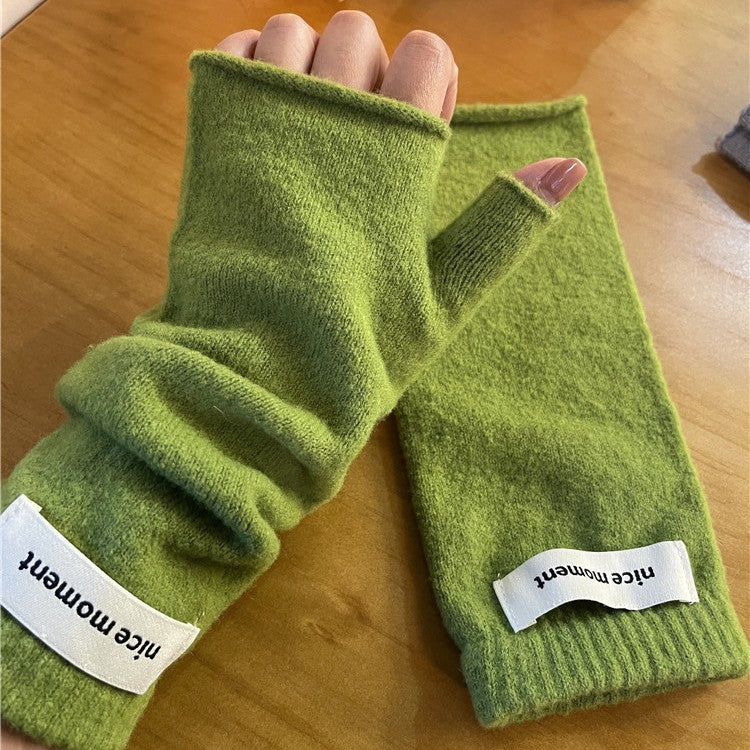 Mittons sans doigts tricotés en cachemire d'hiver chaud
