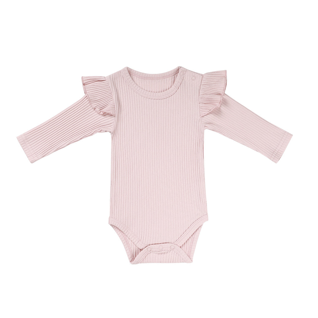 Mode bébé couleur solide épaisse onesie