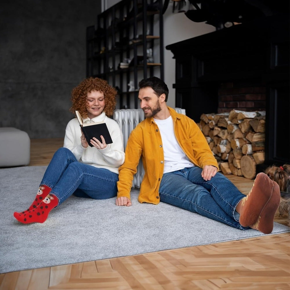 5 paires de chaussettes pour femmes avec des modèles animaux – Chaussettes d'équipage mignons avec tigre