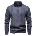 Hommes Arrivée d'hiver Stand-Collar demi-zip Pull-over tricoté Chandail