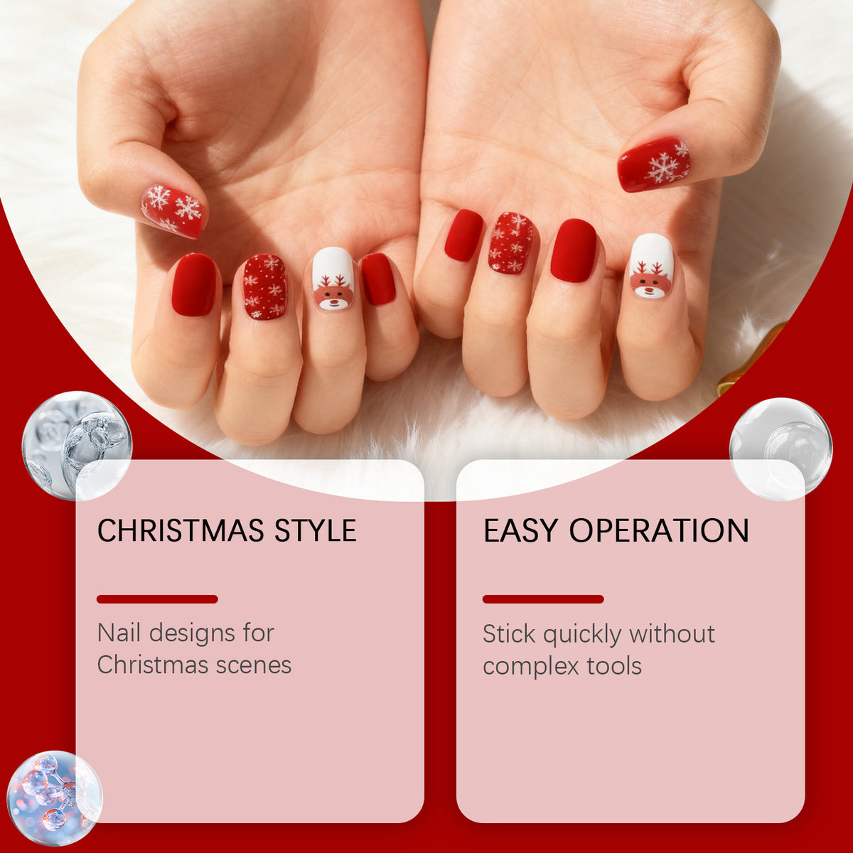 Ensemble d'autocollants à ongles en gel doux
