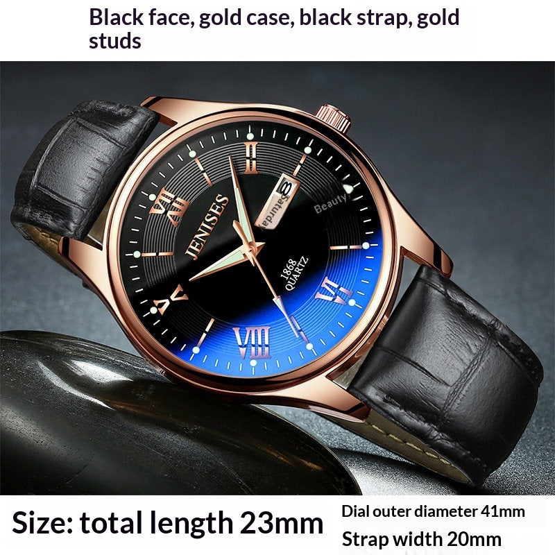 Montres pour hommes Montres étudiantes Montres sportives Quartz Ultra-mince Imperméable Trendy Luminous Displa