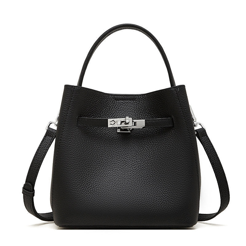 En automne et en hiver véritable sac de seau de légumes en cuir pour les femmes