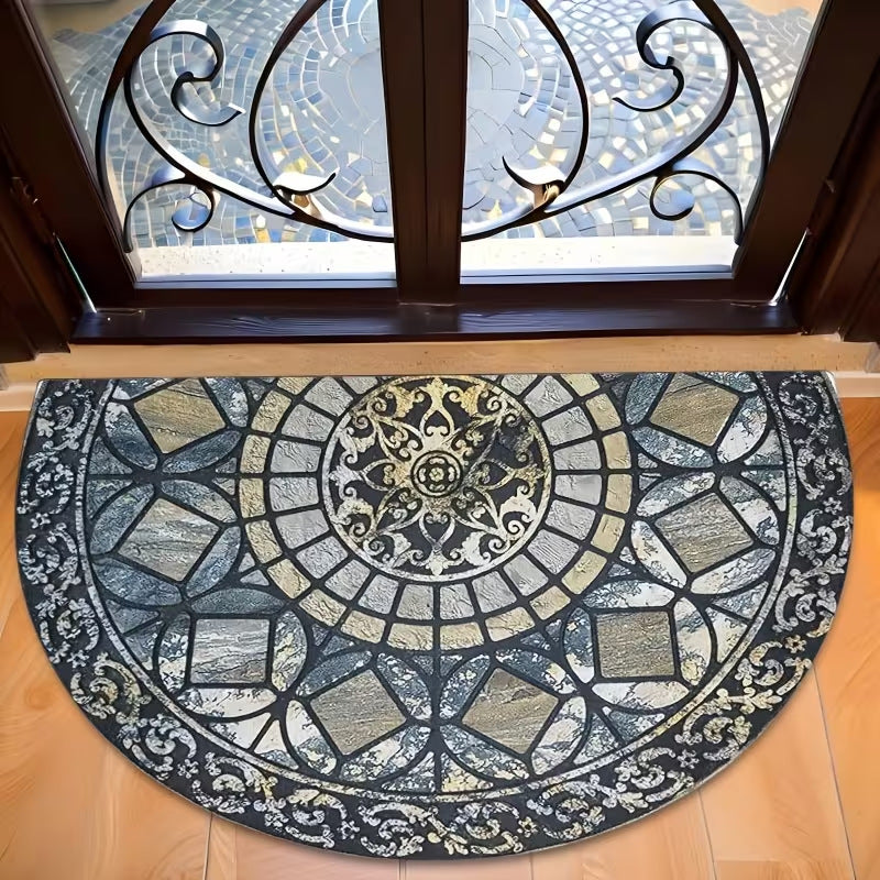 Tapis de sol en caoutchouc semi-circulaire et antisalissure