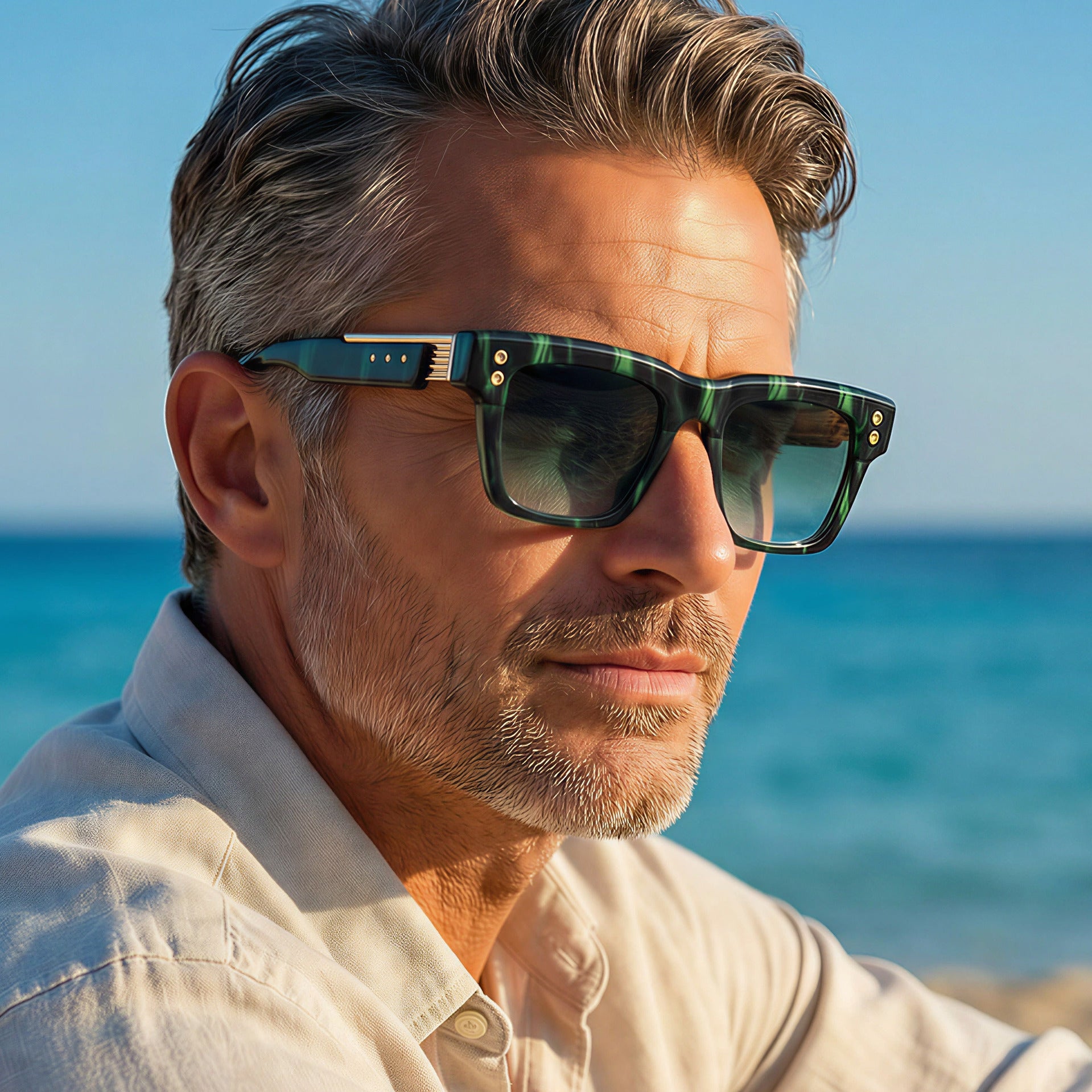Lunettes de soleil de style européenne et américaine à changement de couleur